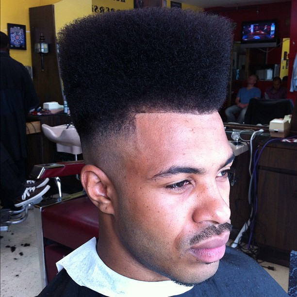 High Top Fade Haircut Black Men Images amp; Pictures  Becuo
