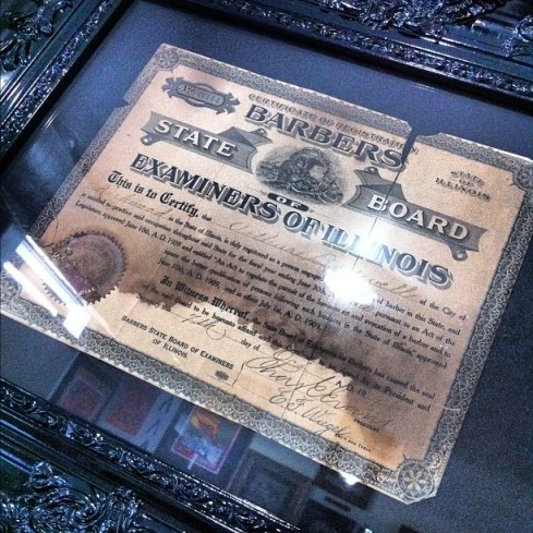 Antique Barber License