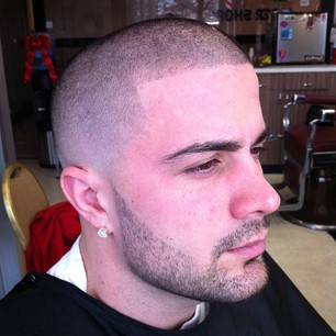 Bald Fade with Beard by Lawrence The Barber